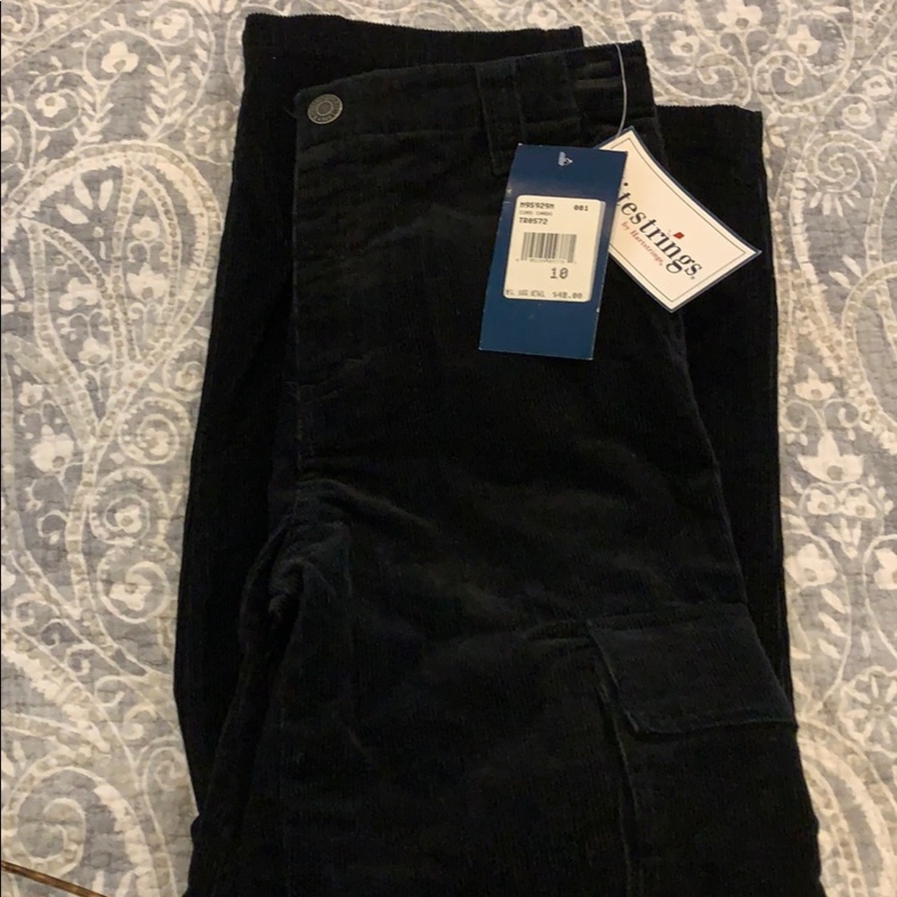 Boys black corduroys. NWT. Size 10